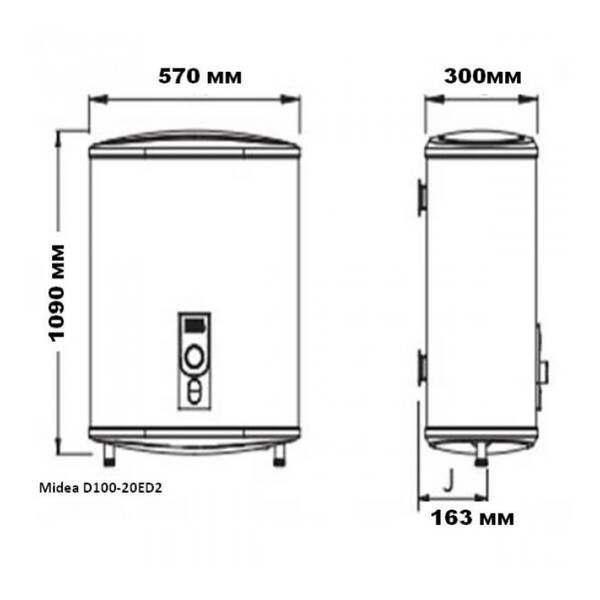 Водонагреватель Midea D100-20ED2(D) 100 л 2,0 кВт 586523 фото