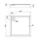 Душовий піддон Qtap Tern 301112 100x100x12 см + сифон SD00046989 фото 3