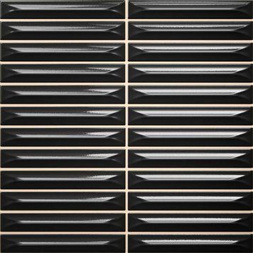 Плитка Ceramica Deseo Arrow Black 1.5*10 20х20 см 579363 фото