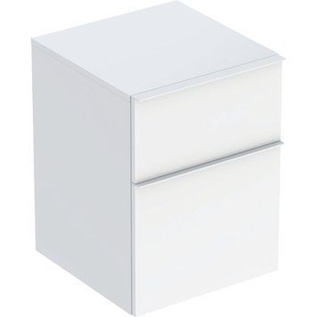 ICON тумба 45*60*47,6 см, с 2мя ящиками, белый матовый 100119 фото
