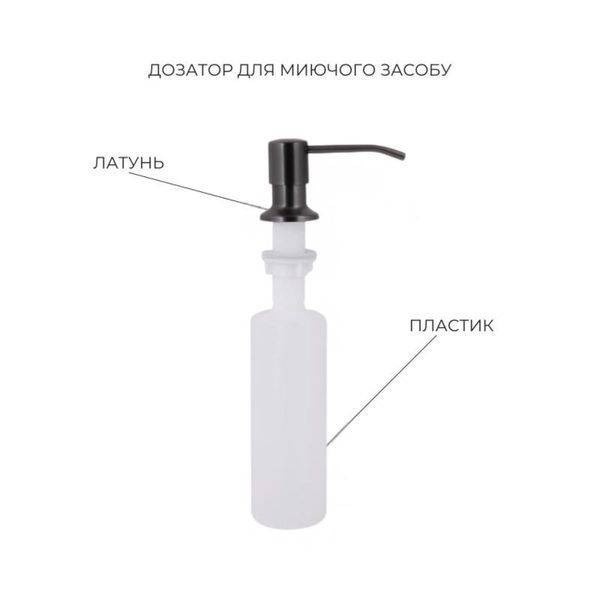 Акционный набор Lidz: мойка Handmade H4545 Black PVD Decor 2,5/0,5 мм + K01B Корзина для кухонной мойки SD00057082 фото