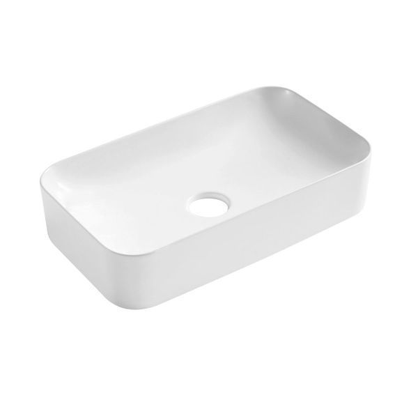 Комплект Qtap Tern: Раковина накладная прямоугольная 605x350x140 мм WHITE + Донный клапан PU02 SD00053428 фото