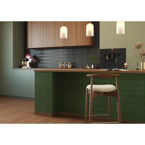 Плитка Ceramica Deseo Arrow Black 1.5*10 20х20 см 579363 фото