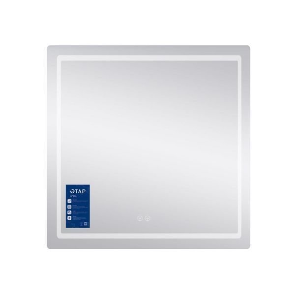 Дзеркало Qtap Mideya 800x800 з LED-підсвічуванням Touch, з антизапотіванням, димером QT2078NCF8080W SD00051750 фото