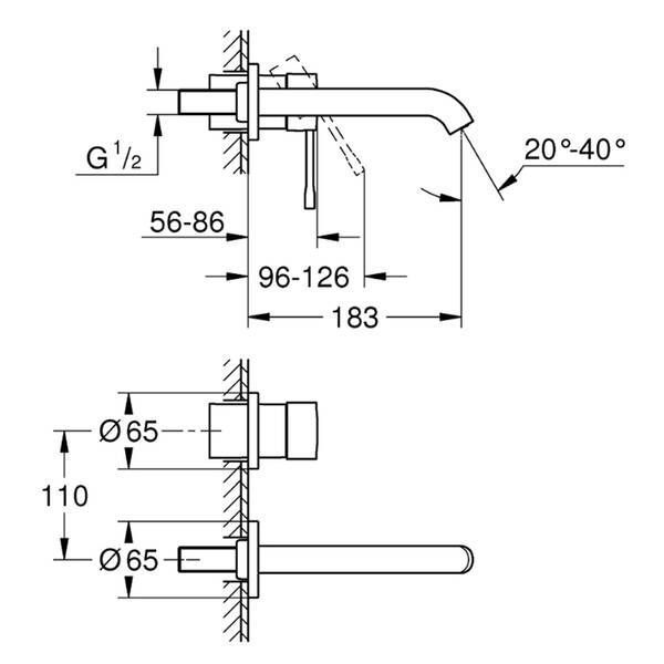 Змішувач прихованого монтажу для раковини Grohe Essence New 29192DL1 теплий захід сонця (брашоване рожеве золото) 548030 фото