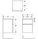 SMYLE SQUARE тумба 45*60*47см, з 2 ящ., колір пісочно-сірий/фарбований високоглянцевий, пісочно-сірий/з матовим порошковим покриттям 81291 фото 2