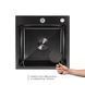 Акционный набор Lidz: мойка Handmade H4545 Black PVD Decor 2,5/0,5 мм + K01B Корзина для кухонной мойки SD00057082 фото 5