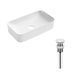 Комплект Qtap Tern: Раковина накладная прямоугольная 605x350x140 мм WHITE + Донный клапан PU02 SD00053428 фото 1