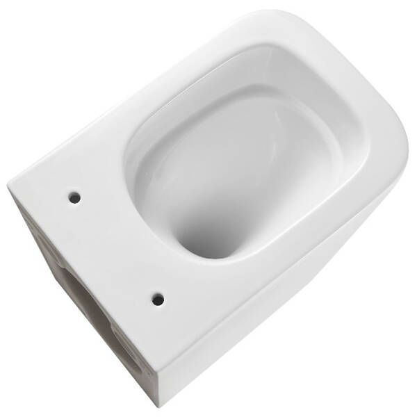 Унітаз підвісний Devit Flow square DFL0520111W безобідковий з кришкою soft-close та Vortex Flush, білий глянець 599984 фото