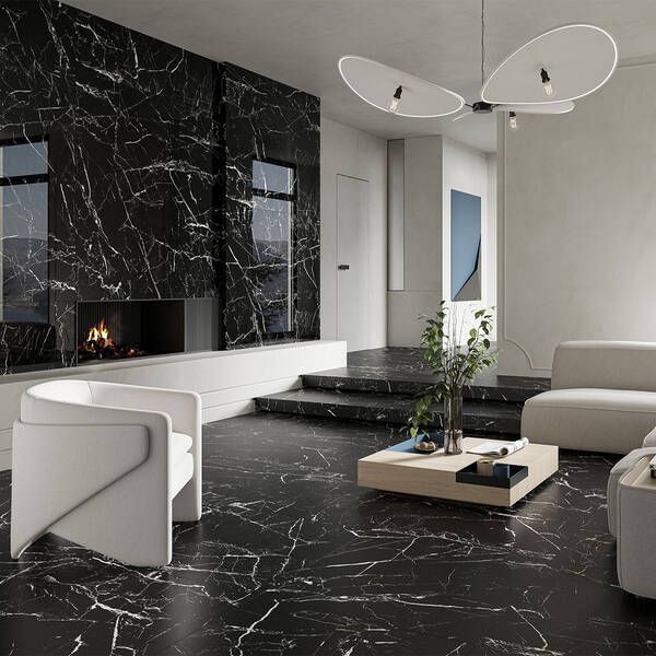 Керамогранит Cerrad Gres Marmo Morocco Black Rect 59,7x119,7 см 528595 фото