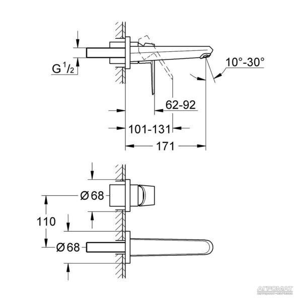 Змішувач прихованого монтажу для раковини Grohe Eurodisc cosmopolitan 19573002 318353 фото
