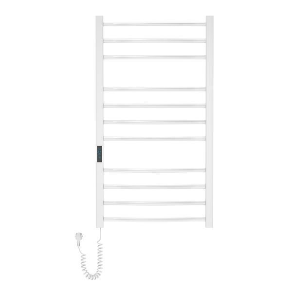 i-HEAT рушникосушарка електро, 120W, 500 * 900мм, AISI 304, 11п. (4-4-3) коло, стійки квадрат, таймер, терморегулятор, сталь сатин, лівий 80407 фото