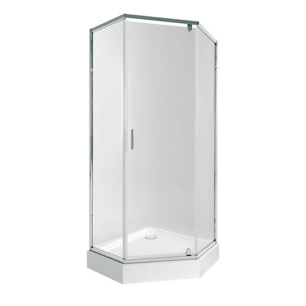 Набір Qtap душова кабіна Scorpio CRM10995-AC6 Clear 2120x900x900 мм + піддон Diamond 309912 90x90x12 см з сифоном SD00048943 фото