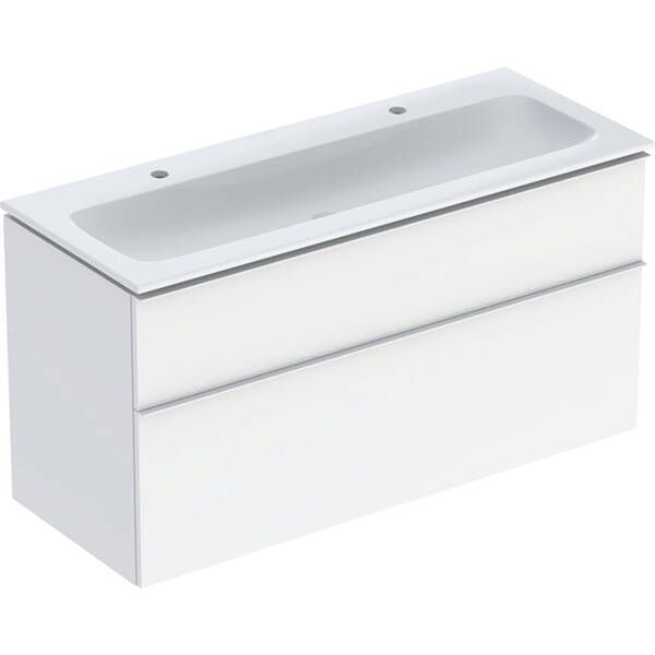 Тумба з раковиною Geberit iCon 502.338.01.1 підвісна 120 см білий глянець 601483 фото