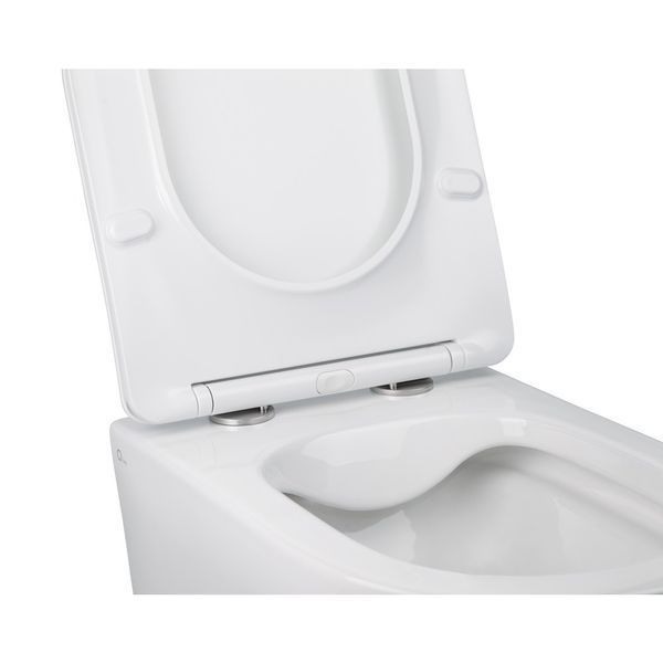 Унітаз підвісний Qtap Jay безобідковий з сідінням Soft-close QT07335176W SD00036224 фото