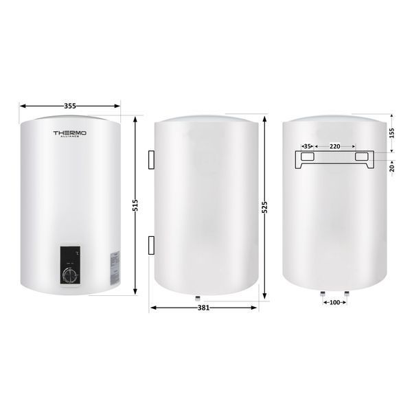 Водонагреватель электрический Thermo Alliance 30 л вертикальный, сухой ТЭН 1,6 кВт D30V16J1(D)K SD00042025 фото