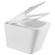 Унітаз підвісний Devit Flow square DFL0520111W безобідковий з кришкою soft-close та Vortex Flush, білий глянець 599984 фото 3