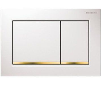 SIGMA20 SQUARE смывающая клавиша для двойного смыва, белый матовый, крашеный, легко чистится/белый 52299 фото