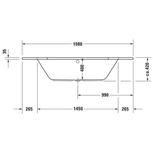 Ванна акрилова Duravit D-code 700137000000000 140х140 см білий глянець 483184 фото