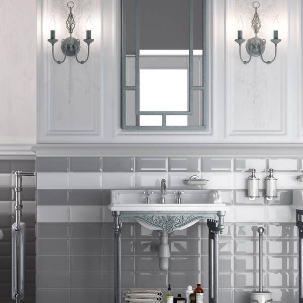 Плитка Golden Tile Metrotiles Білий 460051 10x20 см 358640 фото