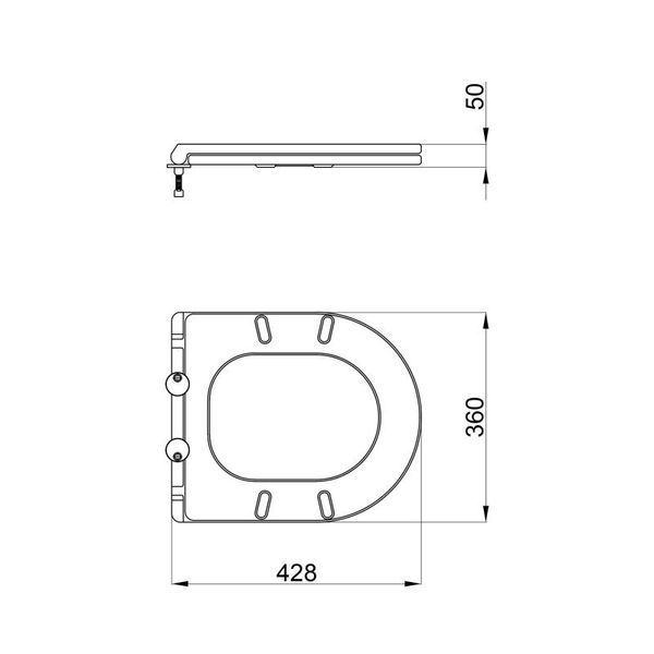 Сиденье для унитаза Qtap (Robin) с микролифтом Slim QT99HY2411MB SD00045128 фото