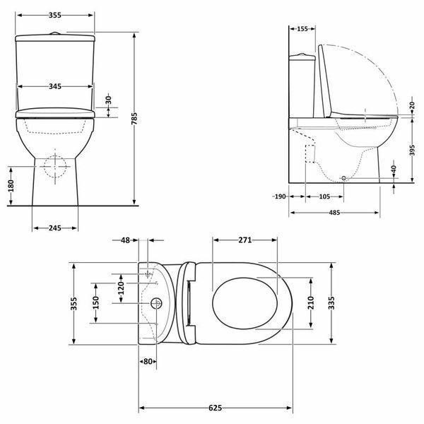Унітаз підлоговий Qtap Leo Ultra Quiet 620&times;355&times;790 мм з сидінням Soft-close, White QTLEO27W49261 SD00055385 фото