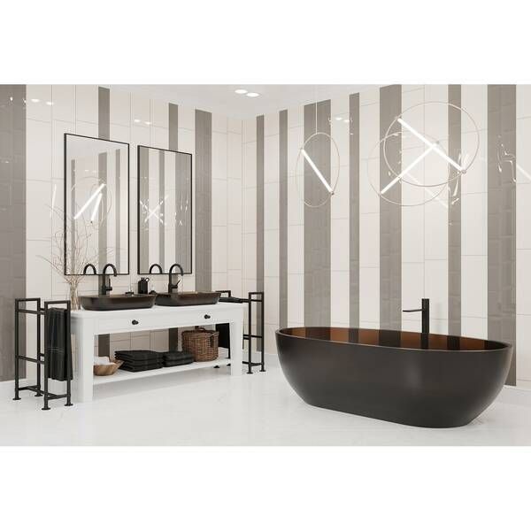 Плитка Golden Tile Metrotiles Metrotiles Димчастий 46В061 10x20 см 442074 фото
