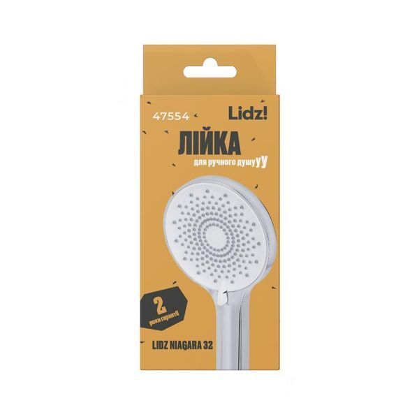 Лейка для ручного душа Lidz Niagara 32 120 мм округлая LDNIA32CRM47554 Chrome SD00053678 фото