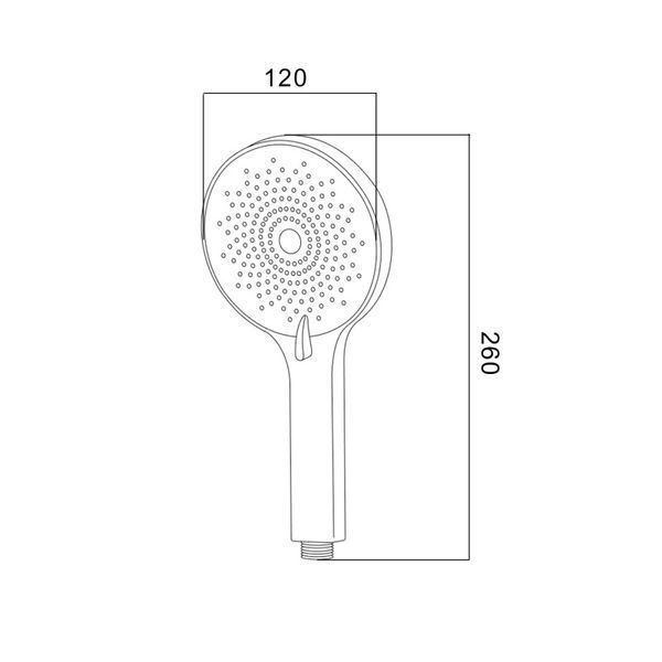 Лейка для ручного душа Lidz Niagara 32 120 мм округлая LDNIA32CRM47554 Chrome SD00053678 фото