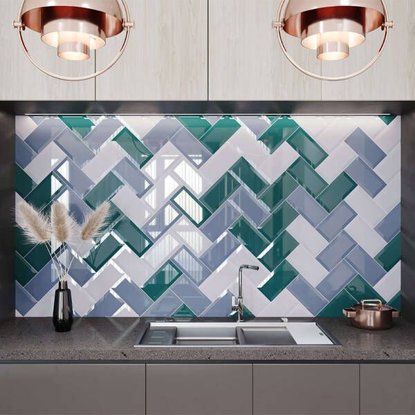 Плитка Golden Tile Metrotiles Білий 460051 10x20 см 358640 фото
