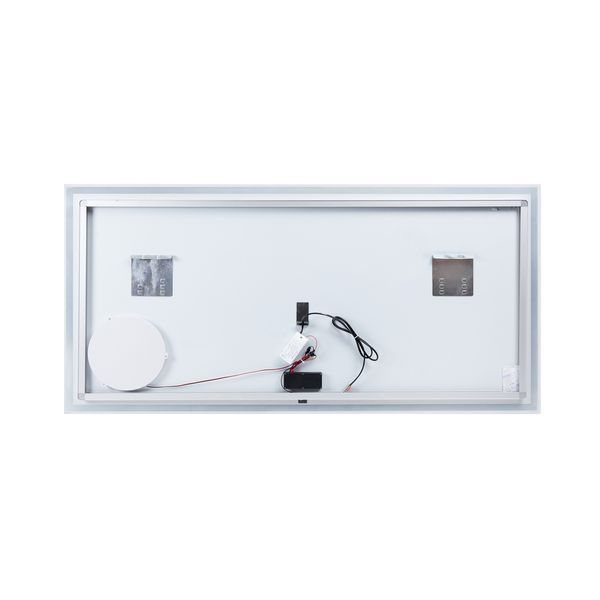 Зеркало Qtap Stork 1400х700 с LED-подсветкой Touch, линза, цифровые часы, диммер, рег. яркости QT1578142270140W SD00045744 фото