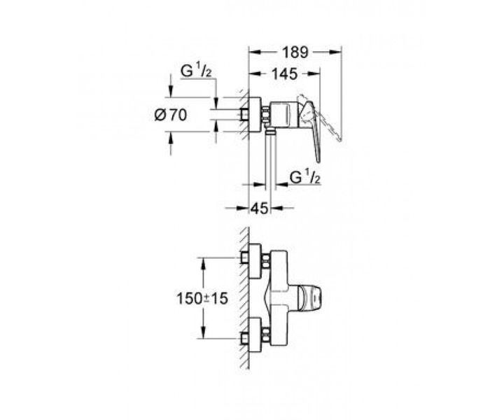 EUROPLUS NEW-змішувач GROHE 33577002 для душу 11863 фото