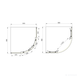 SHQC51906 FRAME Душова кабіна, розсувна - чверть кола 90*90 - хром/прозоре скло(1уп) (1 сорт) 275994 фото 1