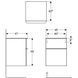 SMYLE SQUARE тумба 45*60*47см, з 2мя ящ., білий/фарбований високоглянцевий, білий/з матовим порошковим покриттям 82133 фото 2