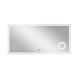 Зеркало Qtap Stork 1400х700 с LED-подсветкой Touch, линза, цифровые часы, диммер, рег. яркости QT1578142270140W SD00045744 фото 4
