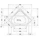 Ванна акрилова Duravit D-code 700137000000000 140х140 см білий глянець 483184 фото 5