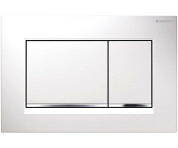 SIGMA20 SQUARE смывающая клавиша для двойного смыва, белый/глянцевый хром 52300 фото