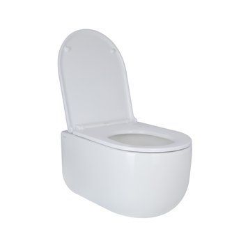 Унітаз підвісний Qtap Taurus безободковий з сидінням Soft-close QTTAU26W45428 SD00051552 фото