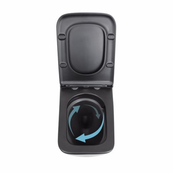 Унитаз подвесной Qtap Gemini безободковый с сиденьем Soft-close QT2533076EUQMB SD00051555 фото