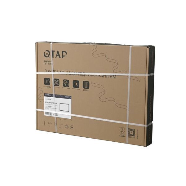 Зеркало Qtap Mideya (DC-F613) 700х500 с LED-подсветкой Touch, с антизапотеванием, диммером QT2078NCF7050W SD00054142 фото