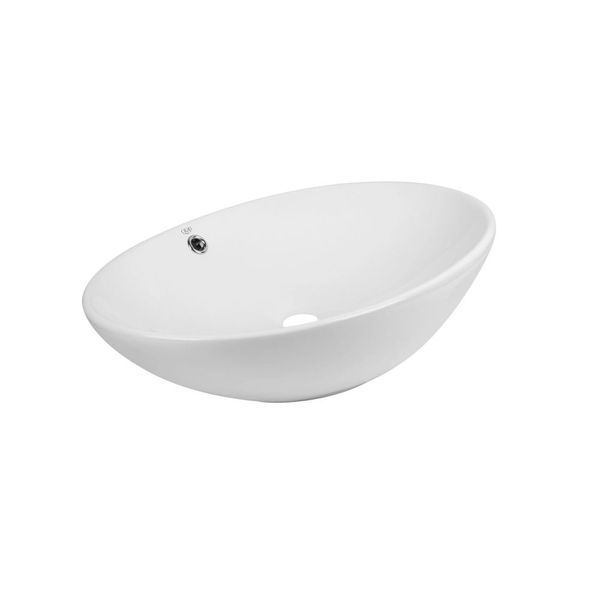 Комплект Qtap Dove: Раковина накладная овальная 625x415x150 мм White + Донный клапан PU02O SD00053433 фото