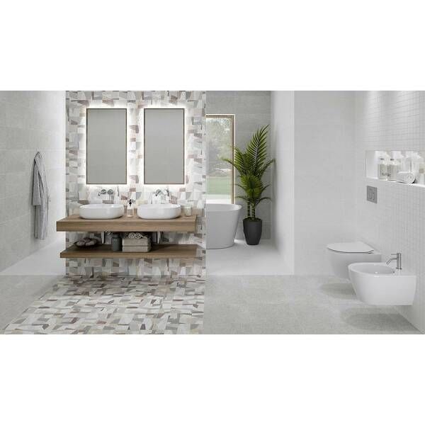 Плитка мозаическая Opoczno Ua Rovena Light Grey Mosaic 30,3x30,1 см 488776 фото