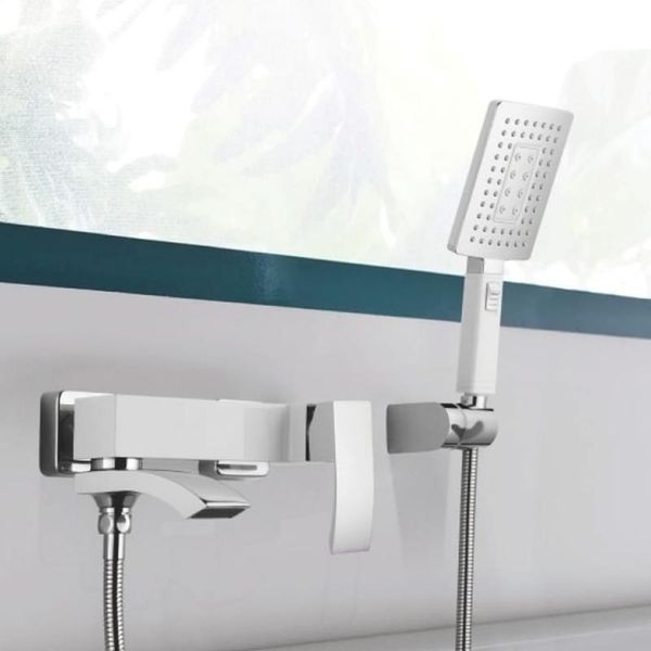 Смеситель для ванны Qtap Swan Cascada с поворотным изливом (c душевым гарнитуром) QTSWA260CRM45565 Chrome SD00051689 фото