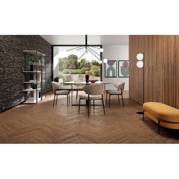 Керамограніт Novabell Nordic Wood NDW51RT NDW Walnut 20x120 см 544772 фото