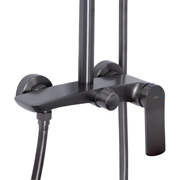 Душевая система для душа Qtap Slavonice на два потребителя QTSLA110GMB45913 Gunmetal Black PVD SD00052037 фото
