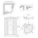 Душевой бокс Lidz Tani SB90x90.SAT.LOW.GR, стекло тонированное 4 мм SD00039858 фото 2