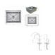 Акционный набор Lidz: мойка H6050H интегрированная Decor Honeycomb 2,5/0,5 мм LDH6050DEC48370 + Смеситель Aria для кухни с гибким изливом (k35) Grey SD00057351 фото 2
