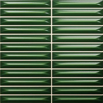 Плитка Ceramica Deseo Arrow Victorian Green 1.5*10 20х20 см 579360 фото
