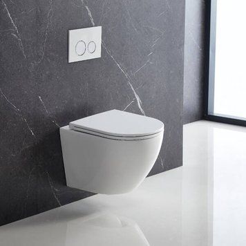 Унітаз підвісний Devit Flow DFL0460111W 490х365х370mm з кришкою soft-close, білий глянець 599122 фото
