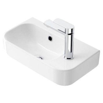 Раковина на стільницю Devit Do It 450250R 450х250 см, 1 отвір під змішувач справа, білий глянець 591956 фото